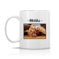 Taza Pelo de gato con foto personalizable