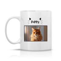 Cat Mug Love with Customizable Photo