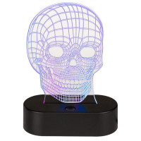 Lámpara LED 3D Skull