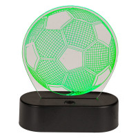 Candeeiro LED 3D Bola de Futebol