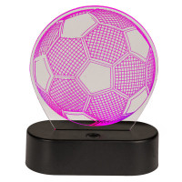 Candeeiro LED 3D Bola de Futebol