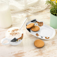 Cat Cup with Saucer and Spoon Set