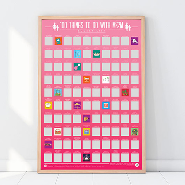 100 Things to Do with Mom Scratch Card Poster