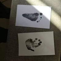 Kit de Impressões de Mãos e Pés para Bebés